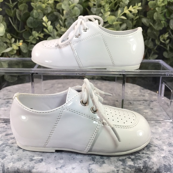 Swea’ Pea & Lilli White Patent Classic Lace-Up Dress Shoes Little Girls 5✨NWOT✨ - Picture 3 of 8